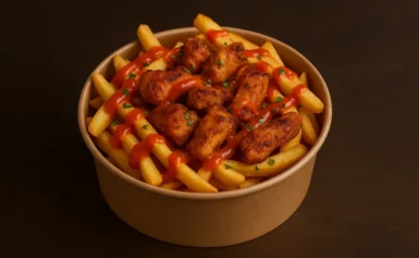 Dirty Fries with Naga Sauce